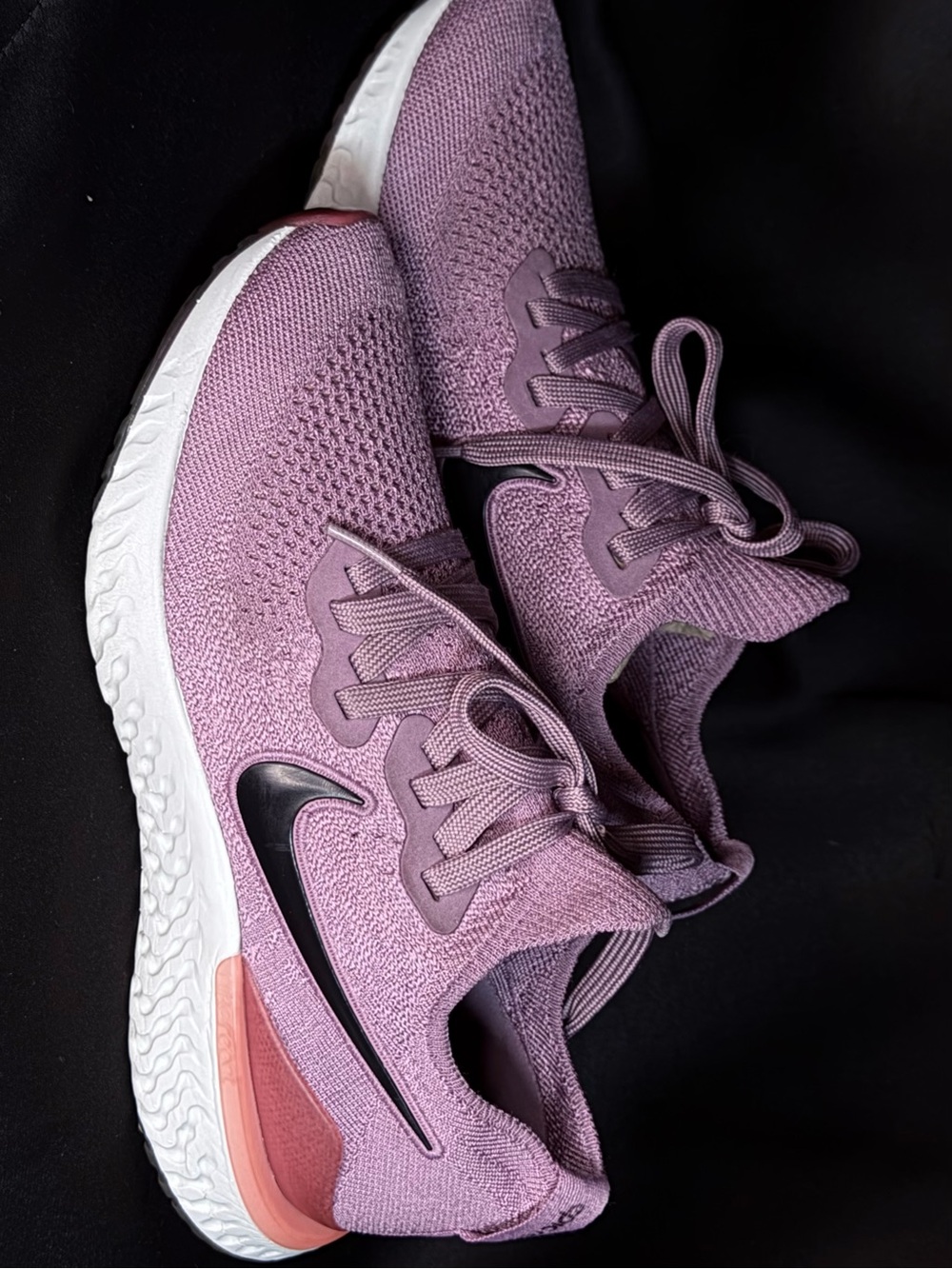 Nike Epic React Flyknit 2 Running Plum Dust &Coral Ember Glow Sz 7 - Picture 8 of 12